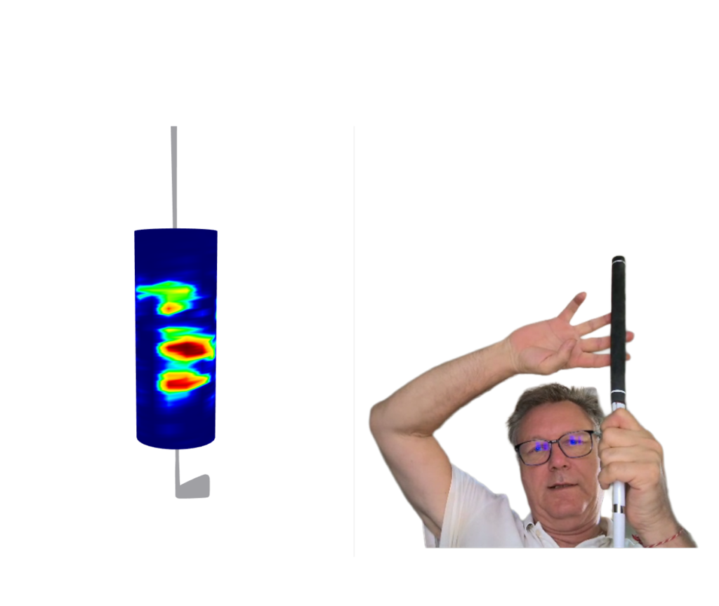 hand pressure measurements in golf swings; golf grip pressure technology;
